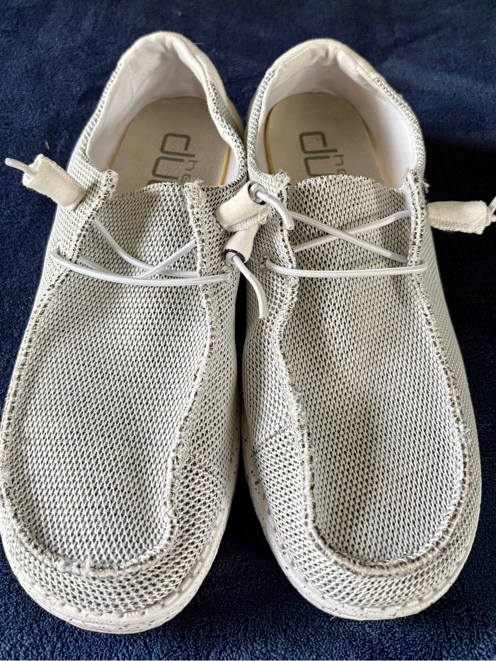 Hey Dude Women's Mesh Slip-On Loafers in Off-White